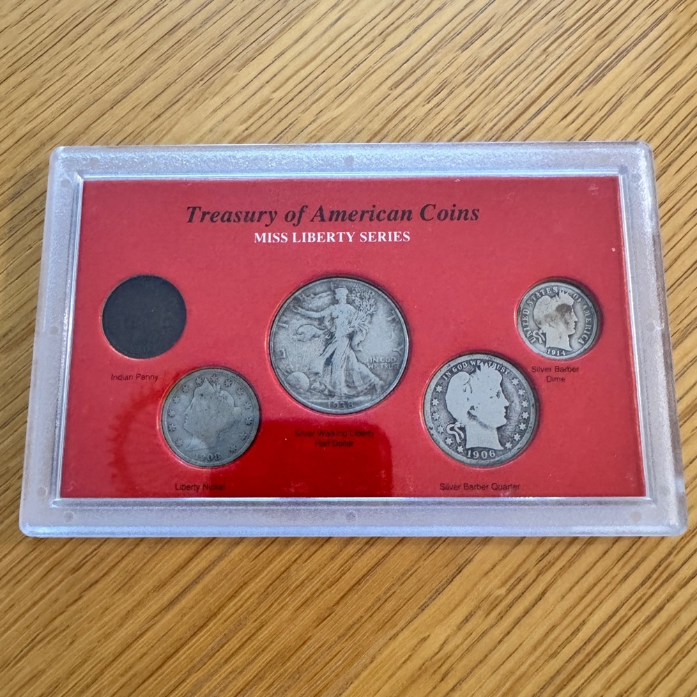 Treasury of American Coins Miss Liberty Series - Red Display